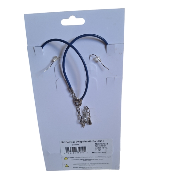 Oceana Trading Island Accessories Coil Wrap Pendant & Earrings Set - NEW - Picture 4 of 6